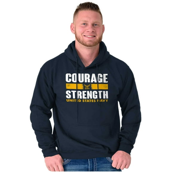Courage Strength United States Navy Hoodie Sweatshirt Women Men Brisco Brands S