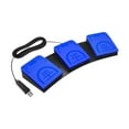 shamjina USB Triple Foot Switch Pedal Computer Mouse Keyboard