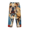 thumbnail image 5 of Goofa Patriotic Bulldog Welcome Printed Soft Pajama Pants for Women, Wide Leg Comfy Casual Lounge Yoga Pants-X-Large, 5 of 9