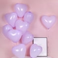 thumbnail image 1 of Globos biodegradables 100 piezas rosa 12 pulgadas en forma de corazón, flotador de helio de látex natural extra fuerte espesado (púrpura), 1 of 5
