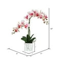 thumbnail image 2 of Vickerman 22" Artificial Potted Real Touch Pink and White Phalaenopsis Spray., 2 of 2