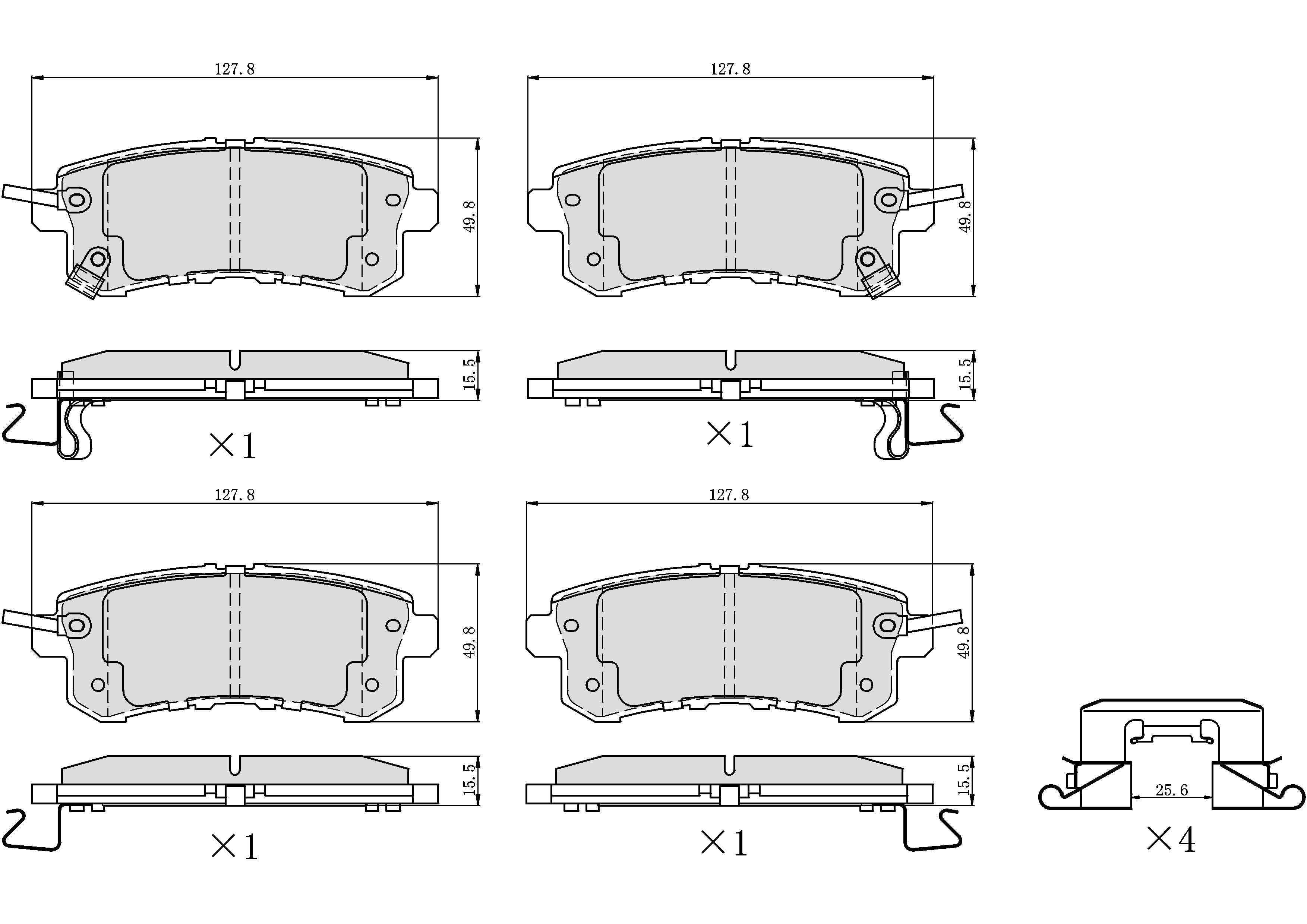Winstop Brake Pad Set, Front WS.1510.0.C, Nissan Armada 2022-2017