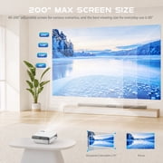HAPPRUN Official Licensed Google TV Smart Projector, 4K Projector with WiFi & Bluetooth, Dolby Sound, Auto Focus & Keystone, Built-in Streaming Apps, 400 ANSI Movie Projector for Indoor & Outdoor