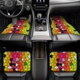 thumbnail image 6 of Daiia Colorful Tie Dye Stained Glass 1 Printed Car Floor Mats Set of 4, Durable Non Slip Auto Floor Carpet, Car Interior Carpets Proof Foot Pads Anti-Slip Cushion Automoetive Accessories, 6 of 6