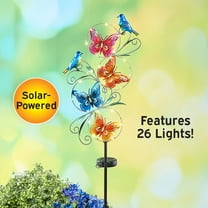 Butterfly Stake With Birds Solar Lighted For Garden