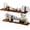 Walnut, variant on Solid Wood Live Edge Floating Shelves Set of 2 – 36" Rustic Wall Shelf with Hidden Bracket System, Wall Mounted Shelves for Bathroom, Kitchen, Living Room, Bedroom (Walnut)