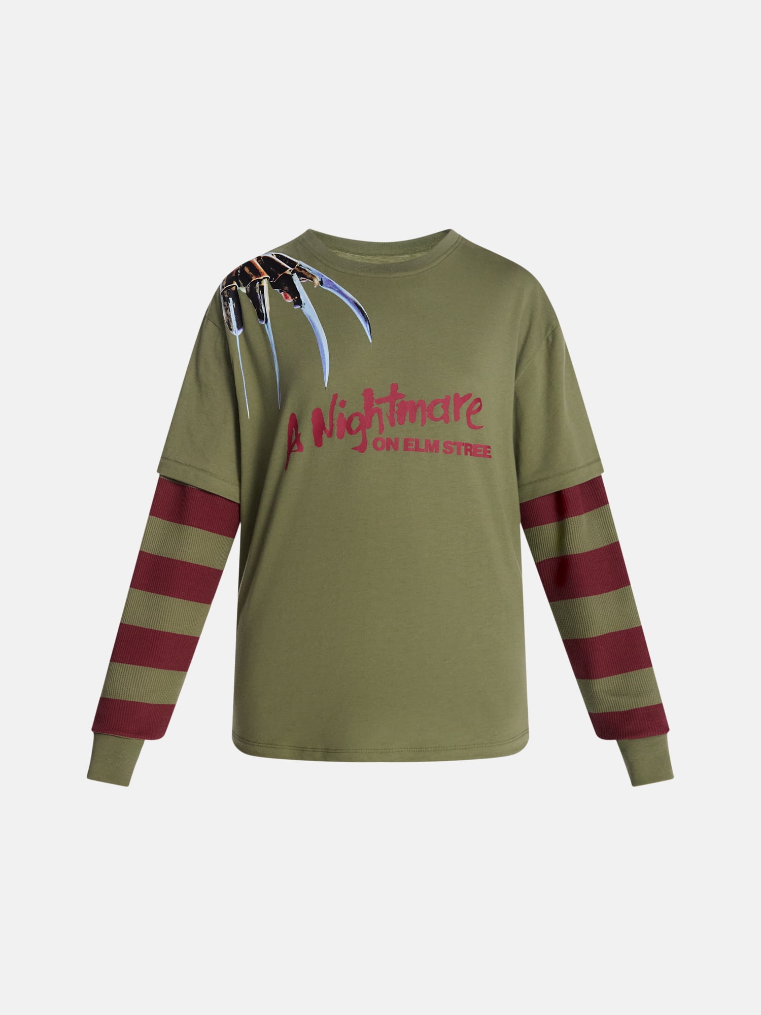Disney Nightmare on Elm Street Women's Halloween Layered Look Graphic Tee, Sizes XXS-XXL