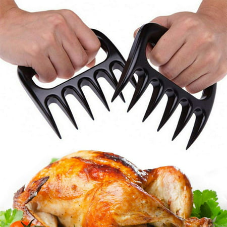 Crab Claw Meat/ Meat Claws, Metal Shredder Claws Strongest BBQ Metal Forks, Best Meat Claws for Shredding, Pulling, Handing, Lifting & Serving Pork, Turkey, Chicken, Brisket (2 Pcs, BPA Free), (Best Premade Pulled Pork)