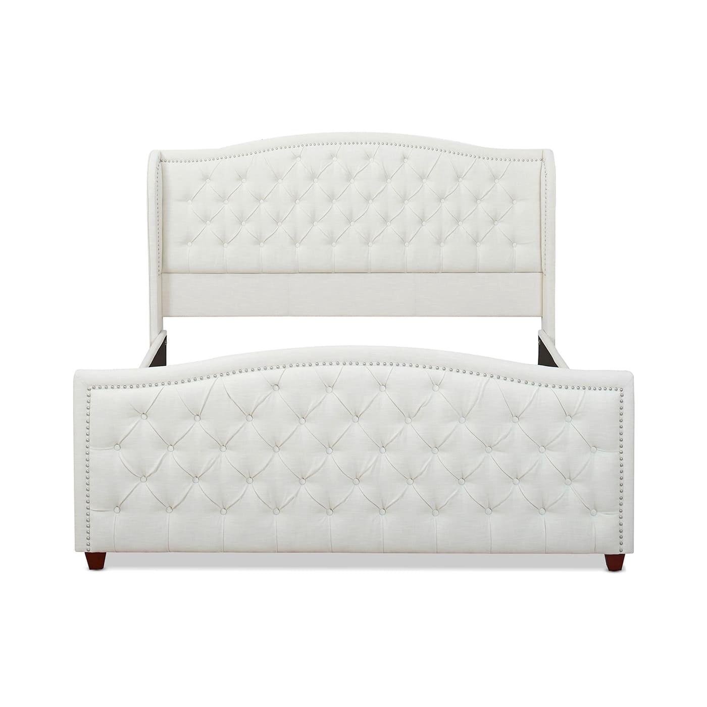 Jennifer Taylor Home Marcella Upholstered Bed California King Antique White