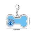 thumbnail image 4 of Etiqueta de identificación de mascota de aleación, colgante de identificación con nombre de Animal para perro y gato, forma de hueso (azul), 4 of 6