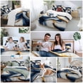 thumbnail image 6 of Navy Blue Marble Duvet Cover Set, Gold Modern Art Soft Duvet Cover Twin Size Bedding Set 4 Pieces, 1 Quiltcover and 2 Pillowcases with Zipper, 1 Bed Sheet for All Seasons, 6 of 9