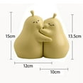 thumbnail image 3 of Dualoai Hugging Pear Book Stand Ceramic Bookend Fine Workmanship Modern Resin Bull Figurines Artwork Colorful Feng Shui Animals Sculpture Collection Statues for Living Room Desk Ornament, 3 of 8