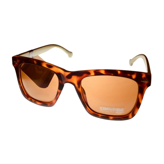 Converse Tortoise Green Mens Sunglass Soft Square Plastic Brown Lens H071