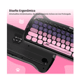 thumbnail image 3 of Kit Teclado Y Mouse Mofii Miaomeng Inalámbrico Usb Belug Rosa, Negro, 3 of 5