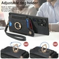 thumbnail image 5 of Dteck for Samsung Galaxy S25 Ultra Case Wallet with Card Holder, RFID Blocking PU Leather Protective Case with Ring Holder Stand Wrist Strap for Samsung Galaxy S25 Ultra 6.9 Inch 2025,Black, 5 of 7