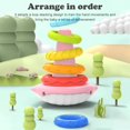 thumbnail image 4 of Stacking Toy Montessori Toddler Sensory Stacking Toys with Sounds Numbers Textured Rings Fine Motor Skills Toys Reusable Whale Stacking Rings Toy for Baby Over 6 Months, 4 of 10