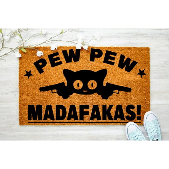 Madafakas Doormat Welcome Doormat House Decor Doormat Housewarming Gift Family Name Doormat New Home Gift Polyester Carpet,Coffee,Crystal Velvet