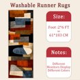 thumbnail image 6 of 2x6 FT Kitchen Runner Rugs Non Skid Washable, Faux Wool Rug Runners for Hallways Bathroom Carpet Runner, Soft Indoor Modern Floor Rug for Entryway Laundry Room, 6 of 11