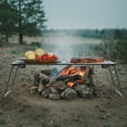 thumbnail image 3 of Ozark Trail Pre-Seasoned Cast Iron Grill Grate with Grid Rack, Heavy-Duty Cooking Surface for Campfire & Outdoor Grilling, 3 of 6