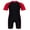 Red&Black, variant on TiaoBug Kids Boys Girls Short Sleeves One-piece Swimming Shorty Wetsuit Swimsuit Rash Guard Beachwear Purple&Black 8