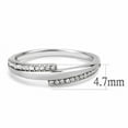 thumbnail image 2 of Womens Silver Rings High polished (no plating) 316L Stainless Steel Ring with AAA Grade CZ in Clear DA234, 2 of 5