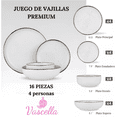 thumbnail image 3 of Vajilla Vascella Blanca Mate para 4 personas 16pz, 3 of 8