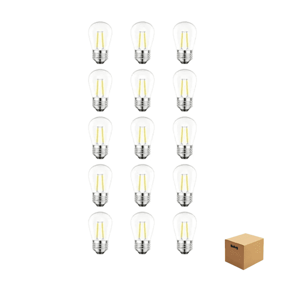 Foco Led Vintage E27/e26 De 2w 2200k, 15 Piezas Belug, Transparente