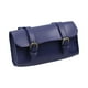 thumbnail image 1 of Bolsa delantera para manillar de bicicleta, pequeña bolsa de almacenamiento retro de PU, bolsa delantera plegable Azul, 1 of 9