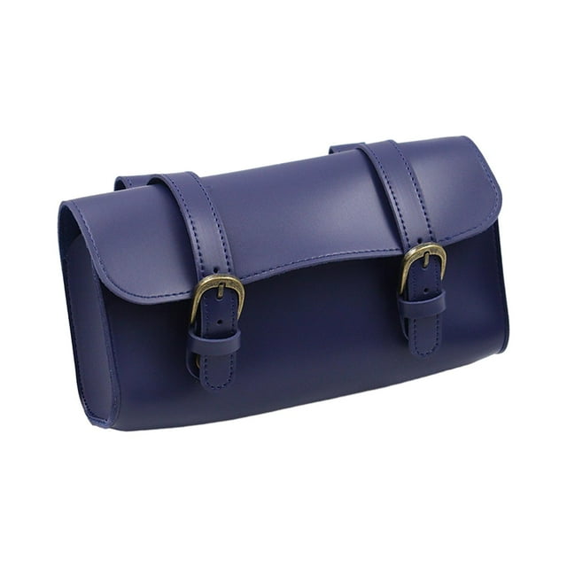 DYNWAVECA Front Bag Bike Handlebar Bag Multipurpose Waterproof Retro Saddle Bag Storage Pouch for Electric s Motorcycles Blue