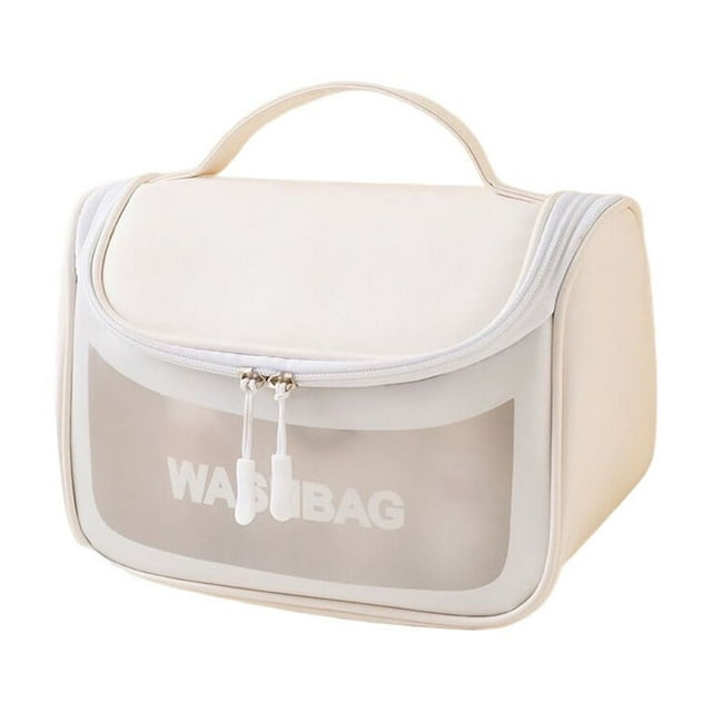 Bag Storage Lightweight Bags Long-Lasting Goods Supply Plain Simple Package Cosmetics Cleansing Toothbrush Toothpaste for Camping White