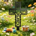 thumbnail image 3 of CZSCPDAW 6 Inch Cross Memorial Metal Stake, Decorative Outdoor Accent for Lawn and Patio, 3 of 8