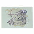 thumbnail image 1 of Zodiac Sagittarius Cutting Board, Roses and Long Haired Centaur Archer on Stained Grunge Background, Decorative Tempered Glass Cutting and Serving Board, Small Size, Beige and Purple, by Ambesonne, 1 of 1