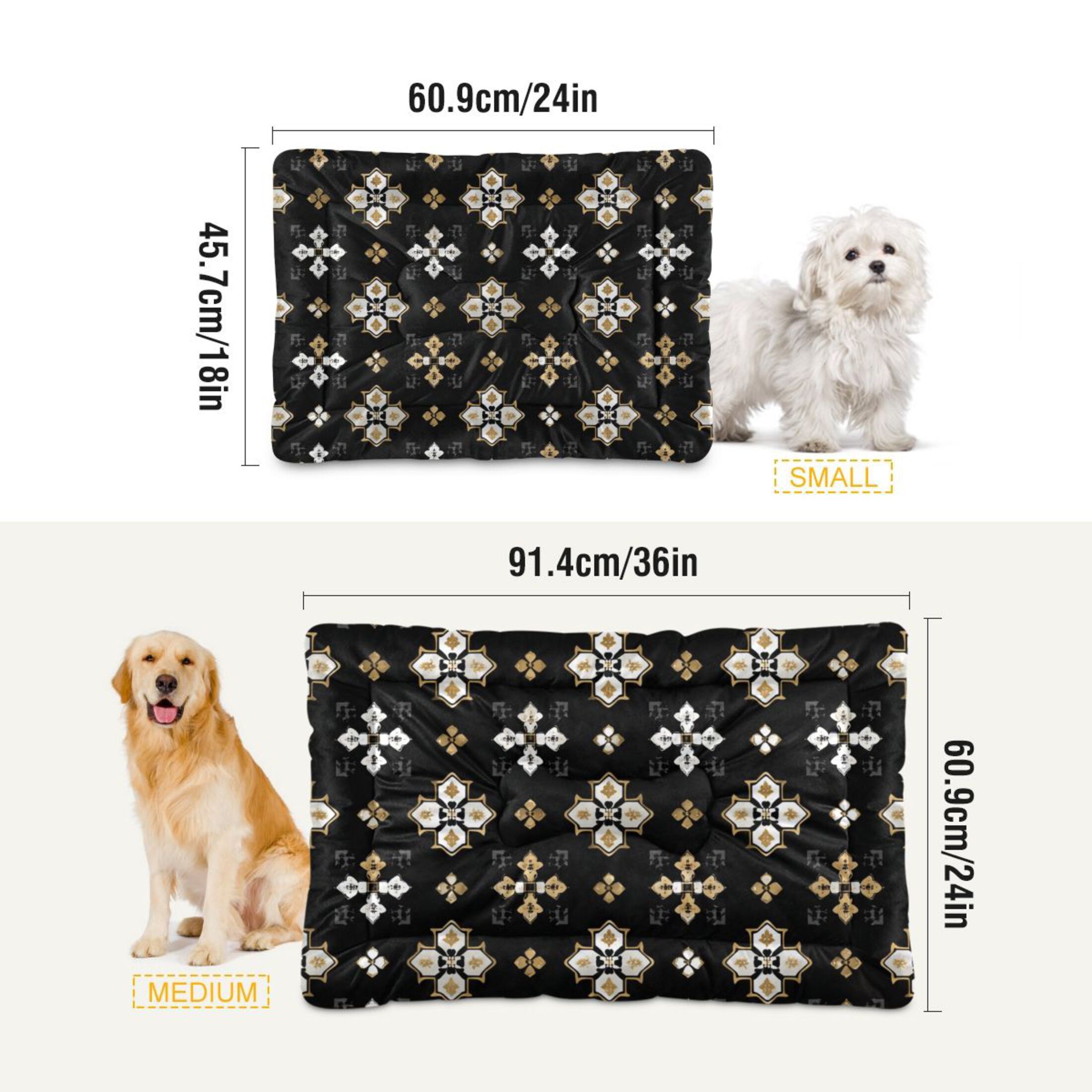 Cozy Mat Pet Bed Indoor Outdoor Warm Soft For Cat Dog Puppy(S/M) Elegant and Intricate Pattern