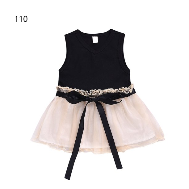 Worallymy Vestido Bebé Niña Vestido de Verano Sin Mangas Infantil Niña Fiesta Trajes, 110cm Worallymy JD735800247