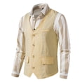 thumbnail image 2 of Men Fashion Jackets Outdoor V Neck Single Vest Prom Business Classic Coat Dailywear Comfy Loose Overcoat, 2 of 4