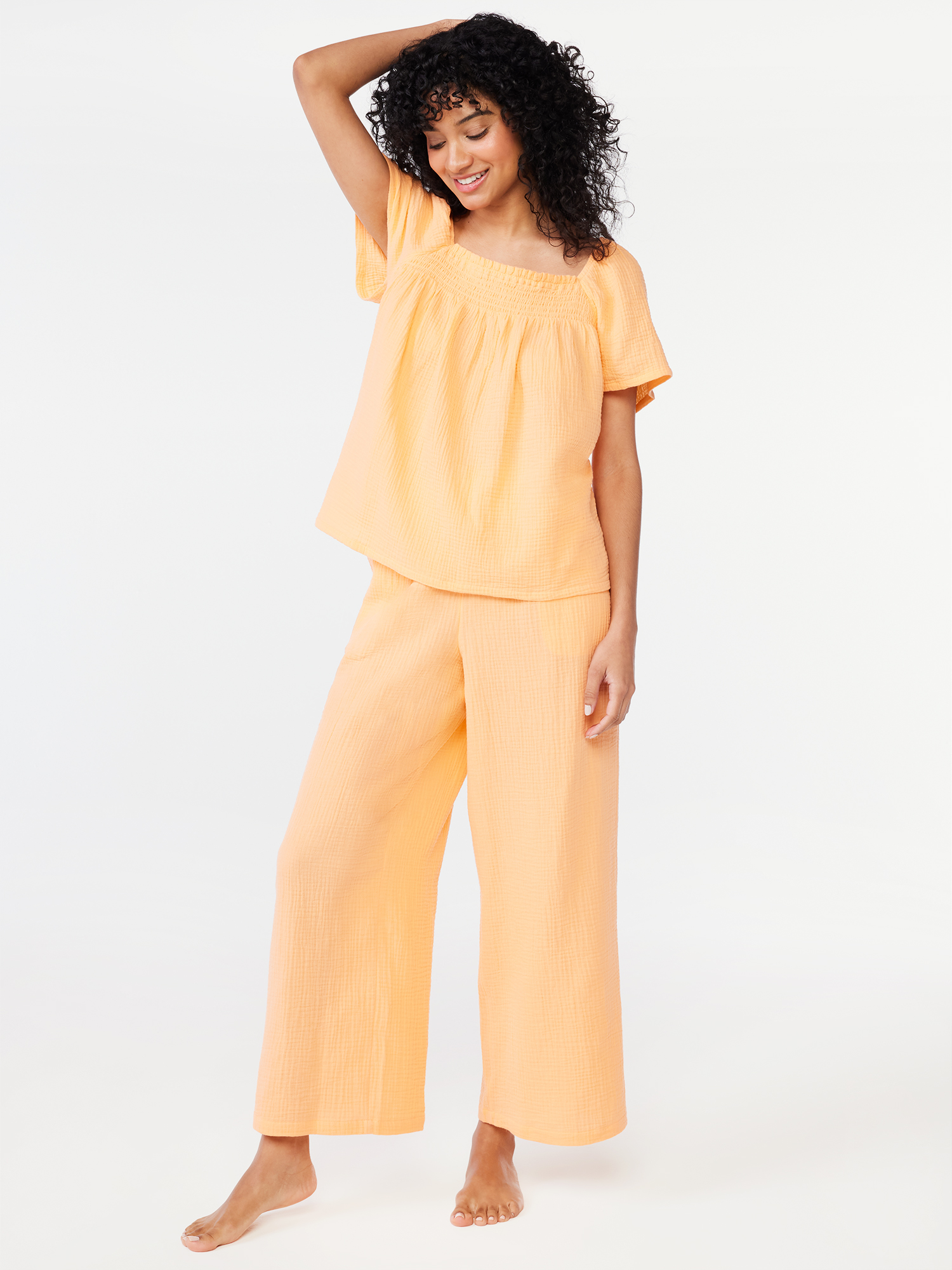 Joyspun Women's Gauze Sleep Pants, Sizes S to 3X