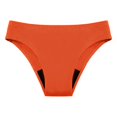 thumbnail image 2 of Mid Waisted Bikini Bottoms | Mid Cut Leg, Medium Bum Coverage, Full Lining, Swim, Bathing Suit Briefs for Women (Orange,XL), 2 of 9