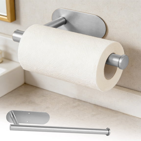 Cevemin Stainless Steel Wall Mounted Long Toilet Paper Holder - Heavy Duty Rustproof Bathroom Tissue Roll Organizer for Home Hotel Restroom