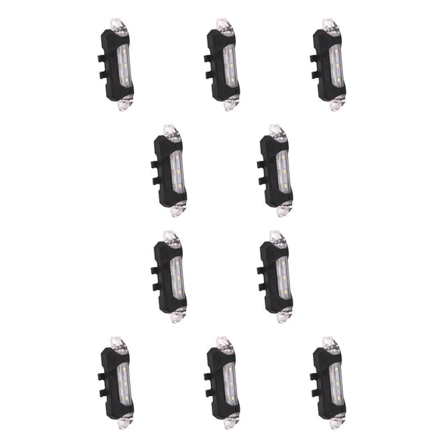Luz Trasera de Bicicleta Wosthever Modos de Iluminación Múltiples Seguridad Ciclismo al Aire Libre 10piezas Blanco