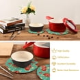 thumbnail image 5 of SKYSONIC Pot Holders Trivets Set cs Pink Red Rose Flower Floral Potholders for Kitchens 100% Cotton Thread Weave Trivets Kitchen Trivet for Table Countertop Protector Hot Pads Pans Mats, 5 of 7