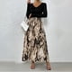 thumbnail image 5 of Vestidos de fiesta casuales con vuelo, estilo vintage, florales, acampanados, para mujer, M, 5 of 5