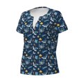 thumbnail image 2 of Naloa Sea Turtle Print T-Shirts Short Sleeve V Neck Tees for Women Fashion Tops Trendy Lightweight Soft Casual Summer Outfits Clothes, 2 of 5