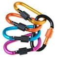thumbnail image 2 of Cheers.US Carabiner Clip Aluminum D-Ring Spring Loaded Gate Small Keychain Carabiners Clip Set for Outdoor Camping Traveling Mini Lock Hooks Spring Snap Link Belt Key Chain Accessories, 2 of 6