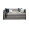 thumbnail image 4 of Pemberly Row Modern Upholstered Daybed with Trundle in Gray, 4 of 5