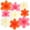 Assorted color, variant on FUEENIRVA 9-Piece Orange Paper Flower Decorations Set with Fan Wall Hangings for Party, Wedding, and Celebration Decor