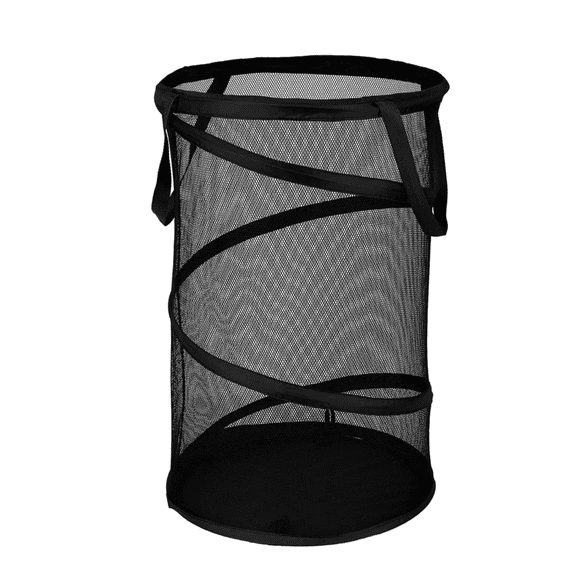Cesta Plegable De Malla Para Ropa Sucia Organizador 75 L Belug Negro