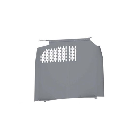 Holman Bulkhead Divider 406GMF-P Fleet; Full Bulkhead; Perforated Center Panel; Solid; Gray; Steel; Includes Wing Kit