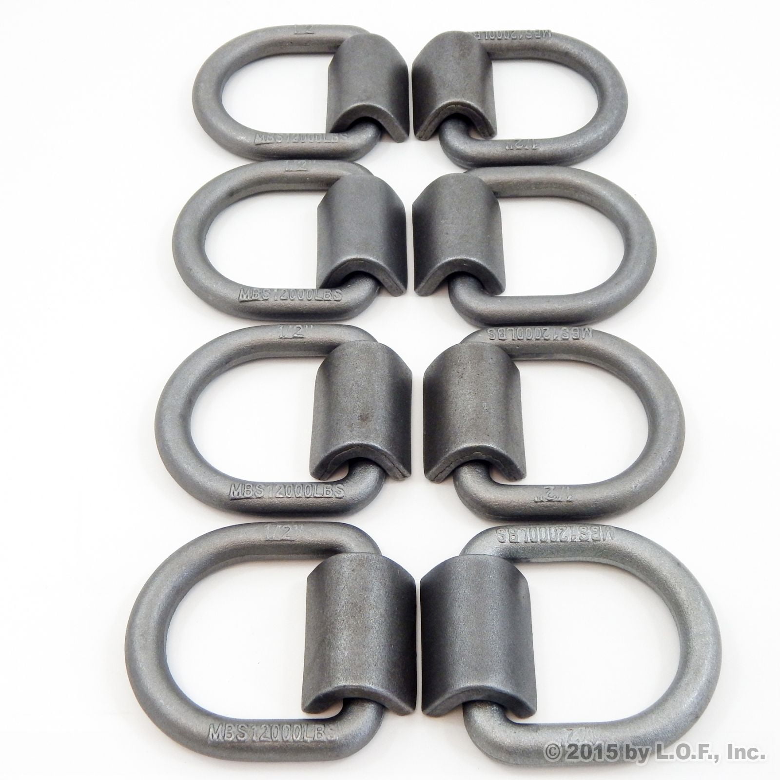 QTY 8 Flatbed Truck Trailer Cargo Tiedown WeldOn DRing 1/2" Anchor