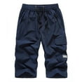 thumbnail image 2 of Daolelai Men's Loose Plus Size Quick-Drying Beach Sports Capri Pants, 2 of 4