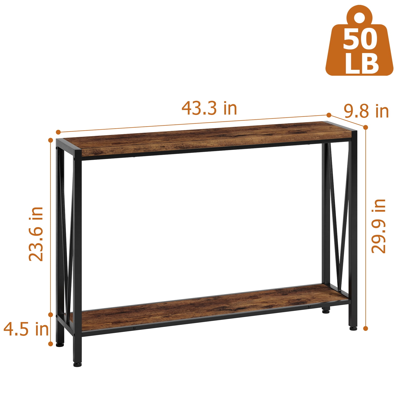 Tortoise Pagoda Small Console Table - Chinoiserie Style
